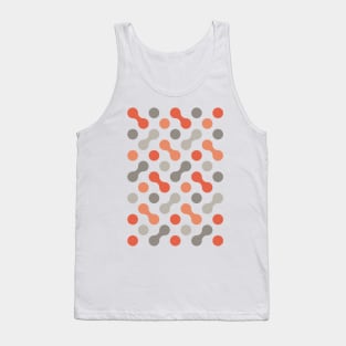 Colorful Shapes (coral and gray) Tank Top